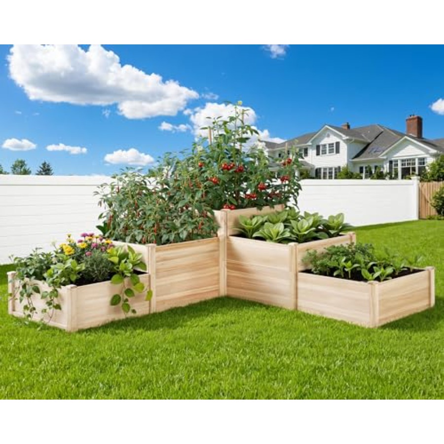 Gardening Tools Vegetables - Outdoor 3-Tier Raised Garden Bed for