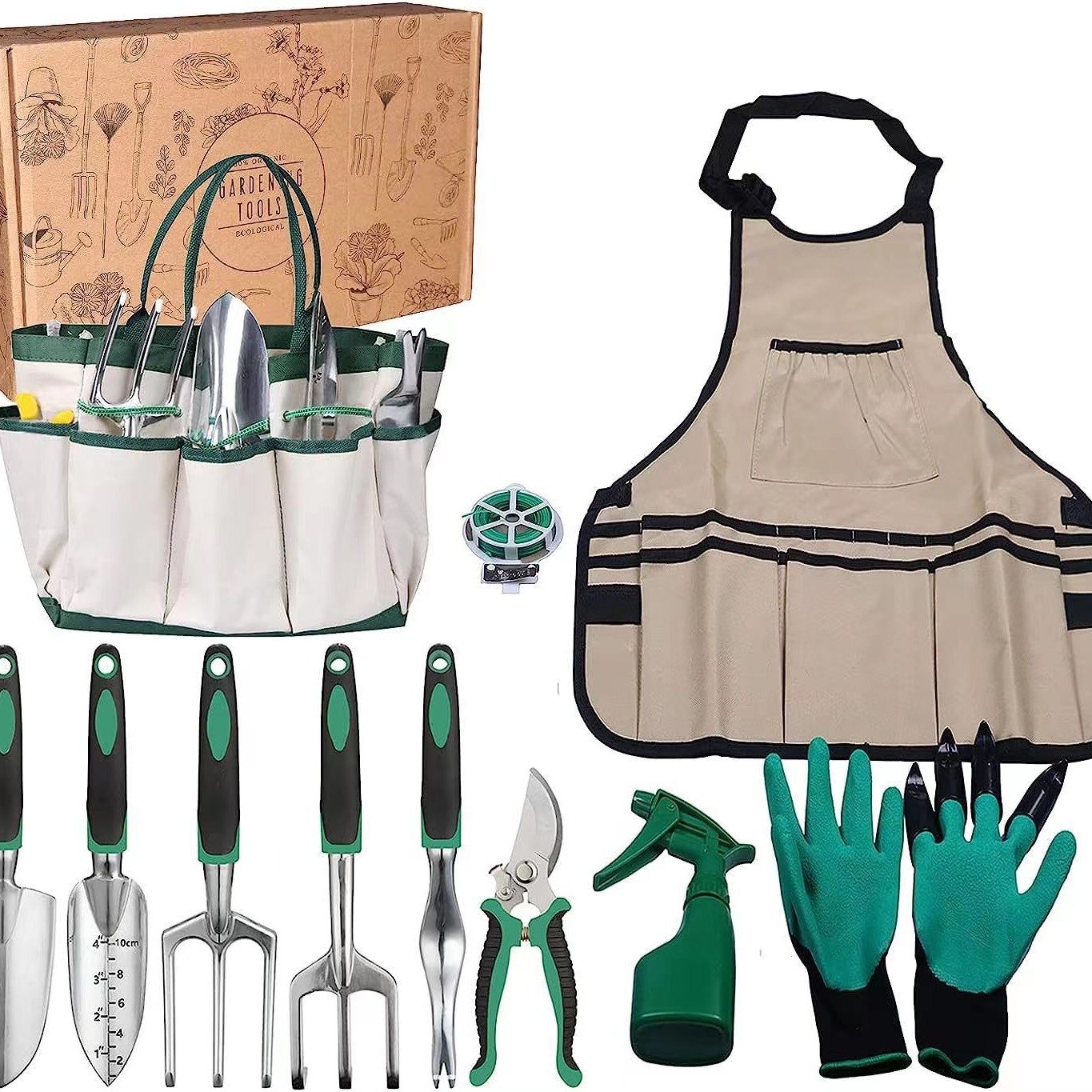 11 Pcs Garden Tool Set Aluminu - Gardening Tools Spade 评论和价格