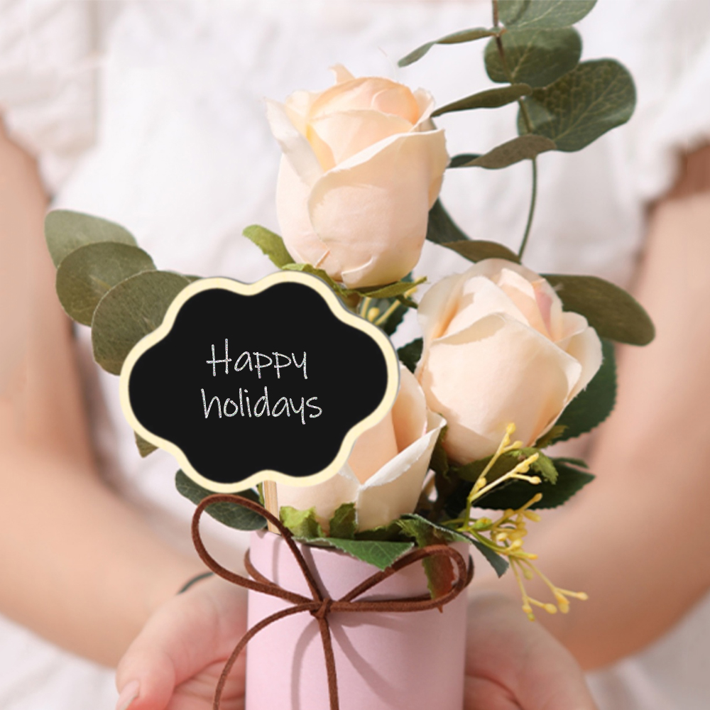 10PCS Wood Mini Chalkboard Sig - Plant Label Tags 评论和价格