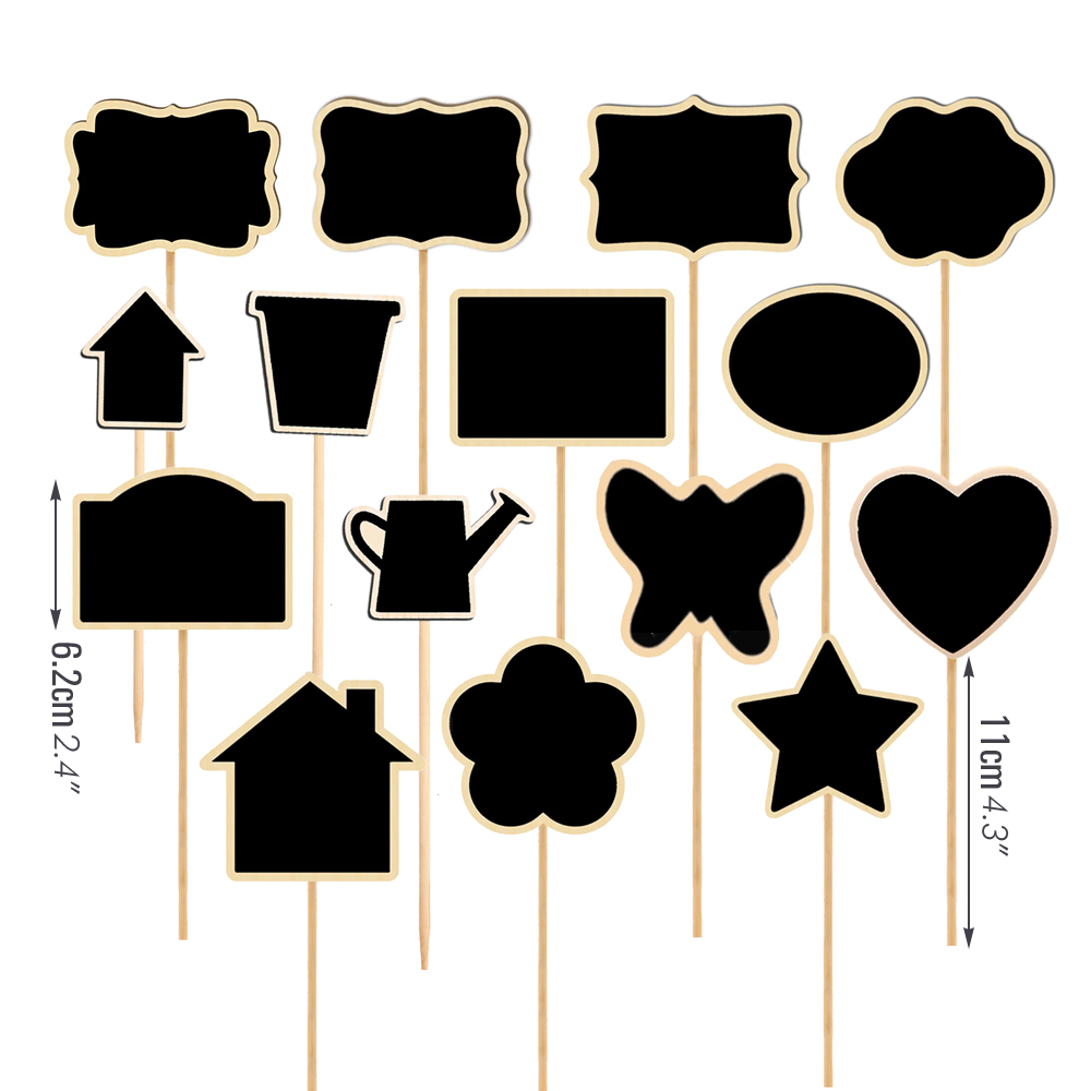 10PCS Wood Mini Chalkboard Sig - Plant Label Tags 评论和价格