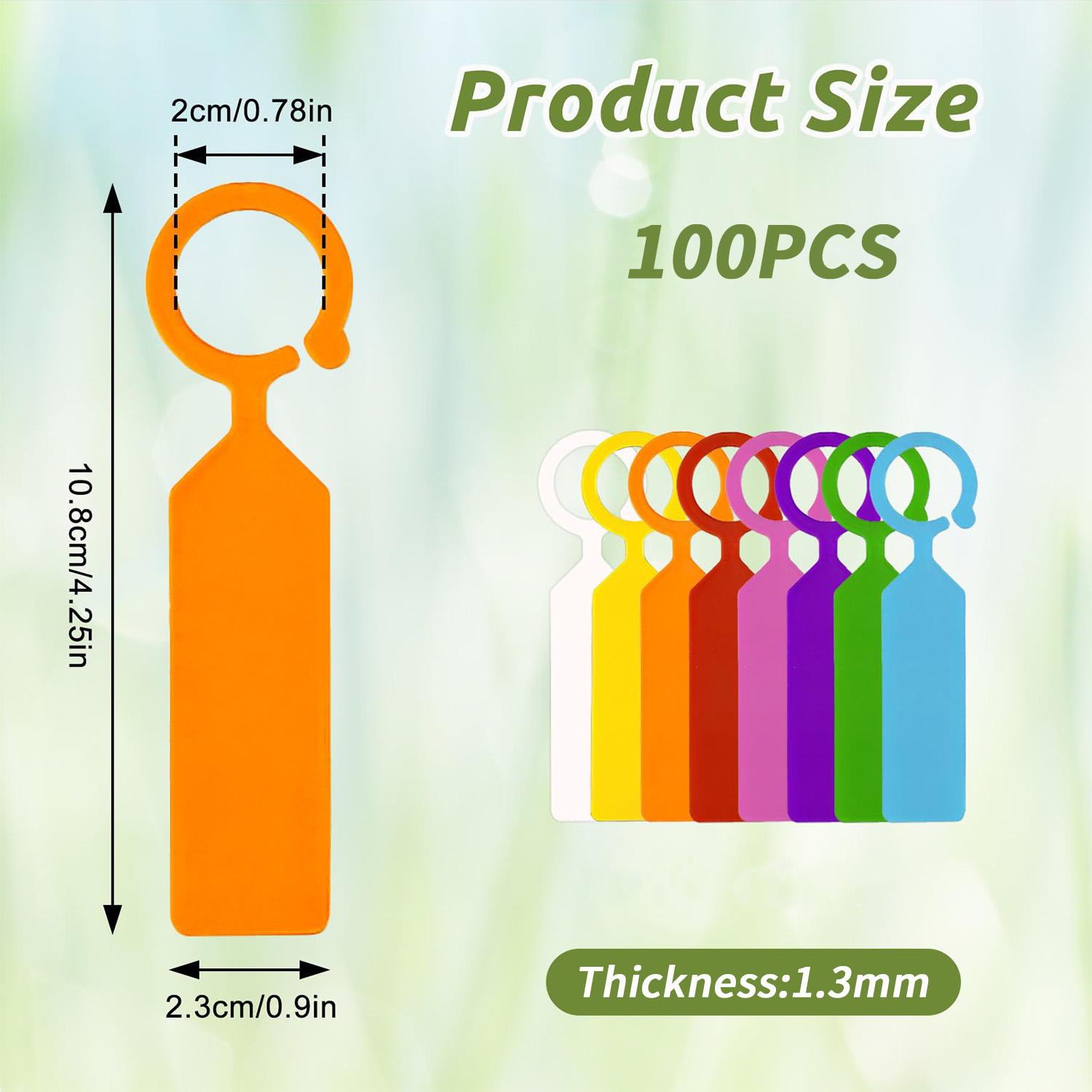 100PCS 10.7x2.3CM Plastic Gard - Plant Label Tags 评论和价格