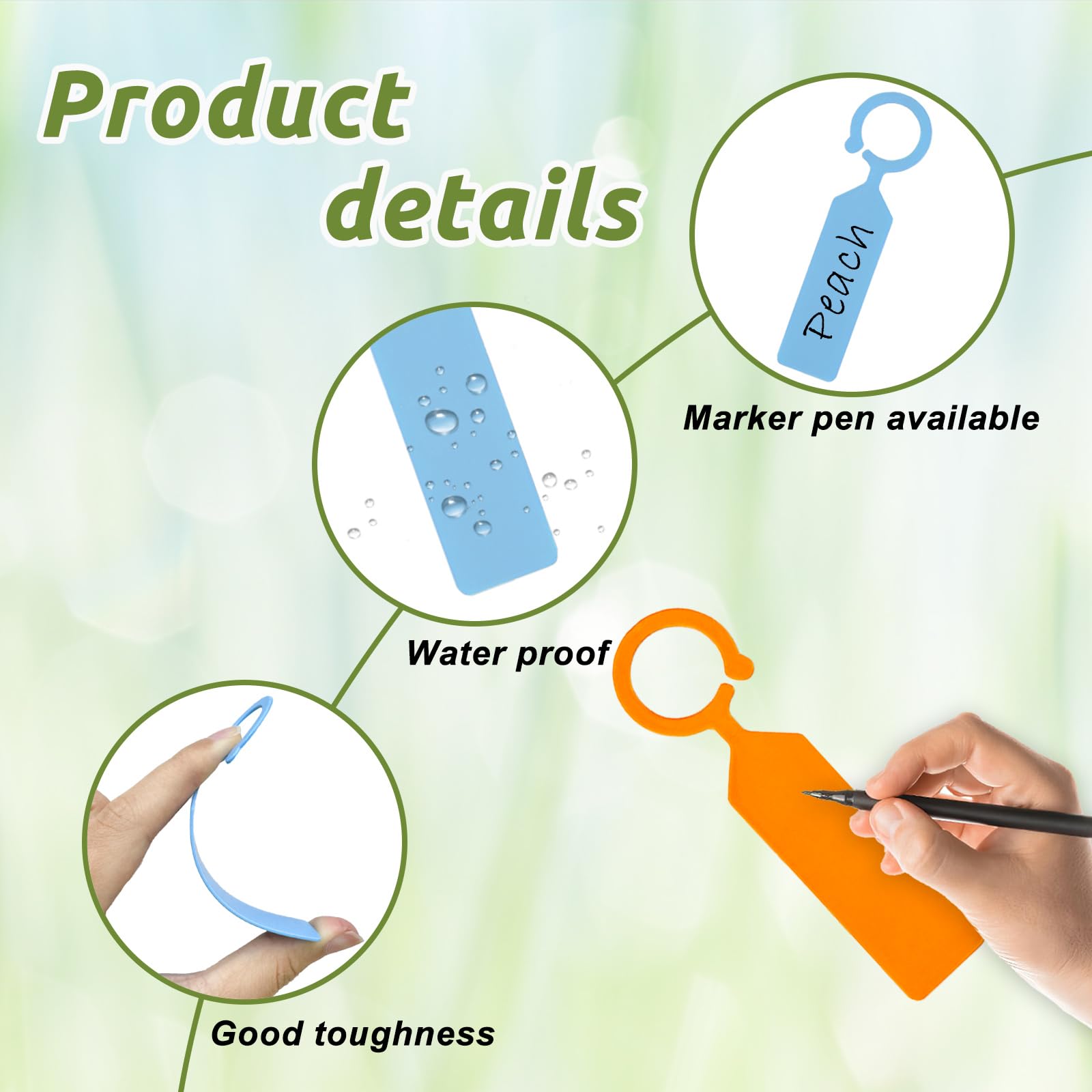 100PCS 10.7x2.3CM Plastic Gard - Plant Label Tags 评论和价格