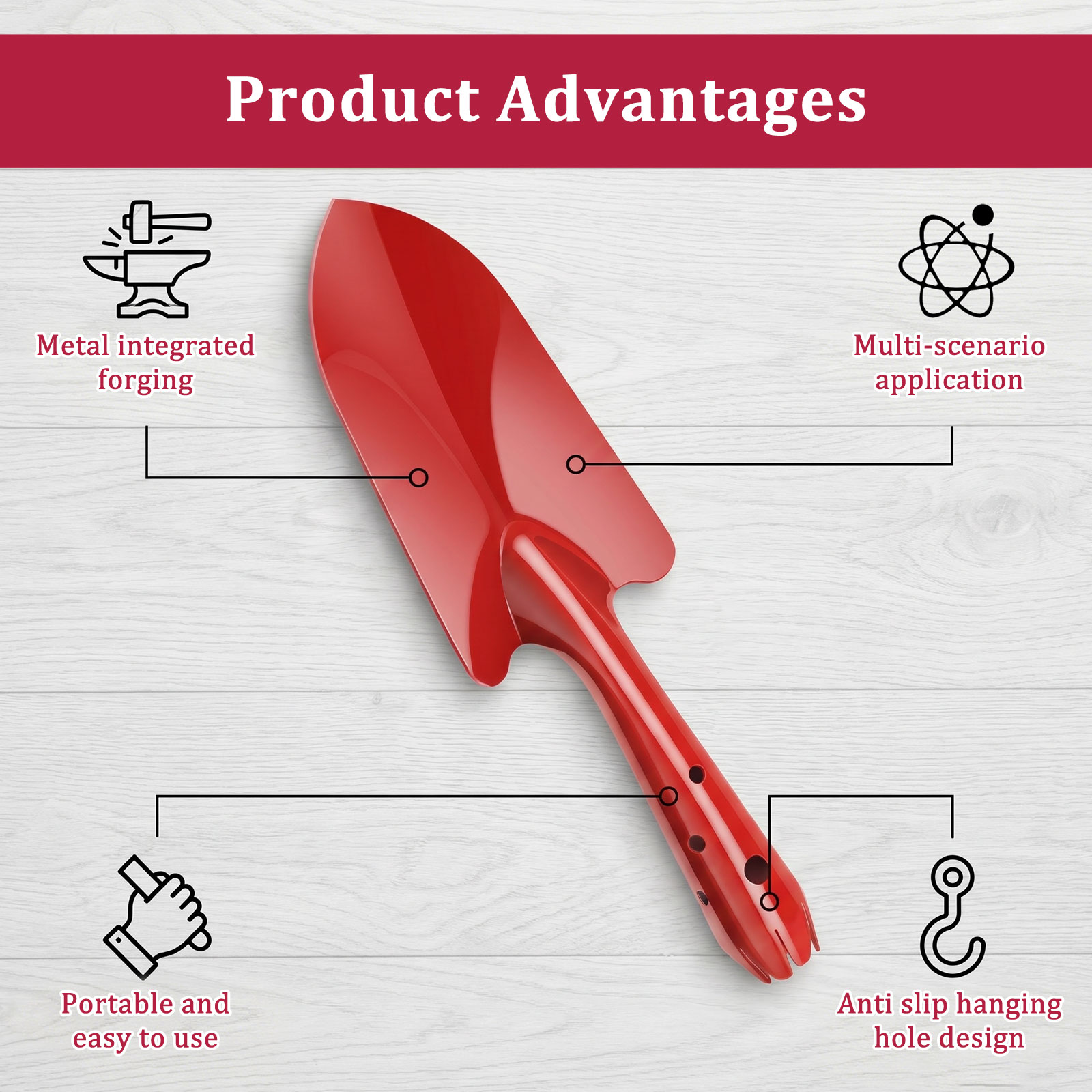 Garden Trowel Rust Resistant M - Gardening Tools Spade 评论和价格